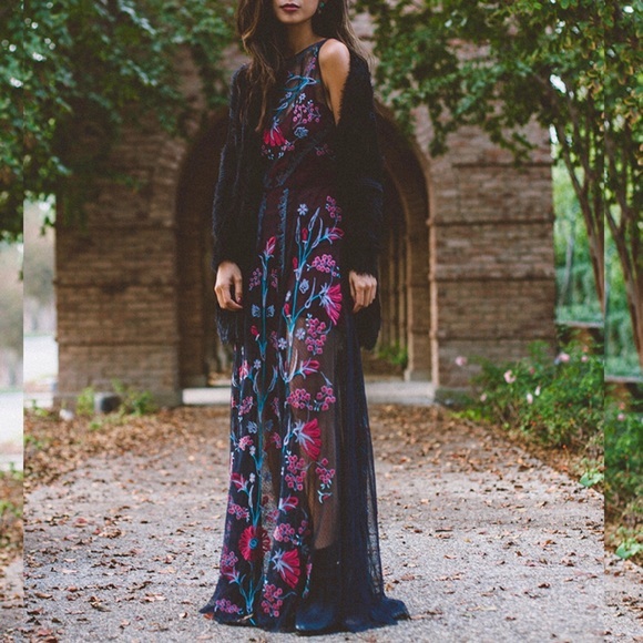 Dark Floral Maxi Dresses